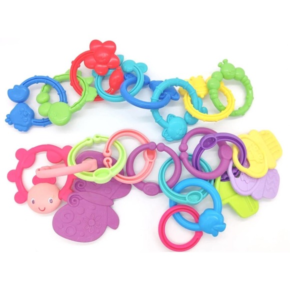 Bright Stars Toys Lot Of Baby Toy Links Girl Pink Linking Link